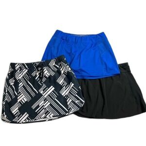 LOT OF 2 Athletic Large Skirt With Shorts Blue, Black